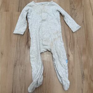 Magnetic Me Light Heather Gray Footed Baby One-Piece